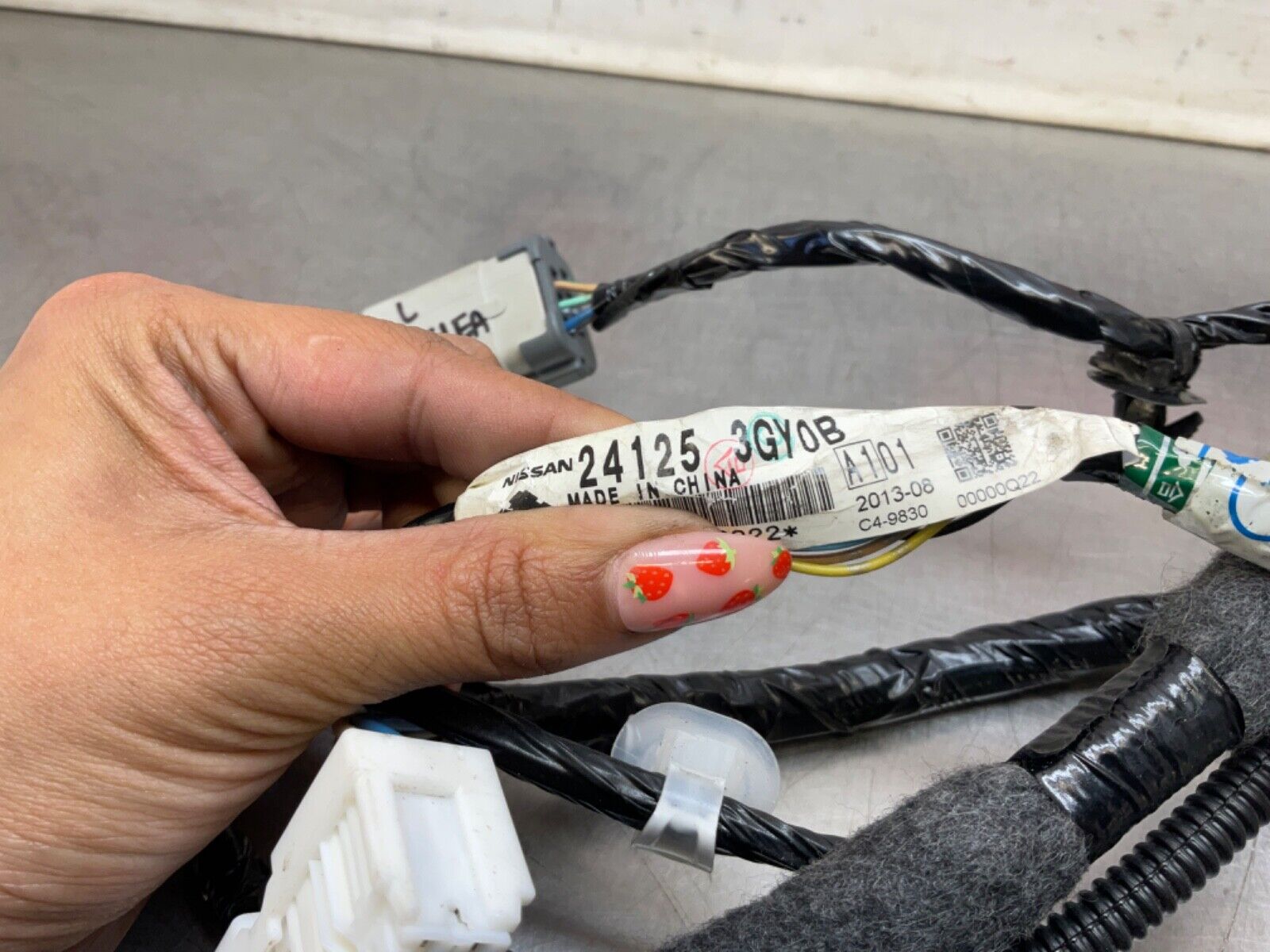 12-19 Nissan 370Z Driver Left Front Door Wiring Harness 241253GY0B