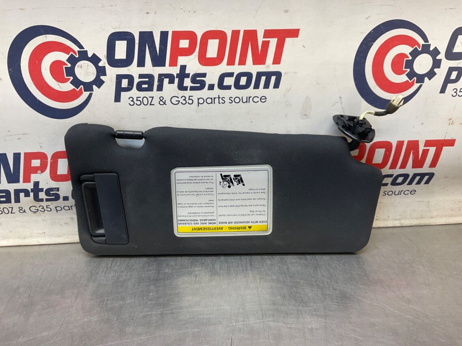 2014 Nissan Z34 370Z Driver Left SunVisor with Mirror  OEM 14BILEA - On Point Parts Inc