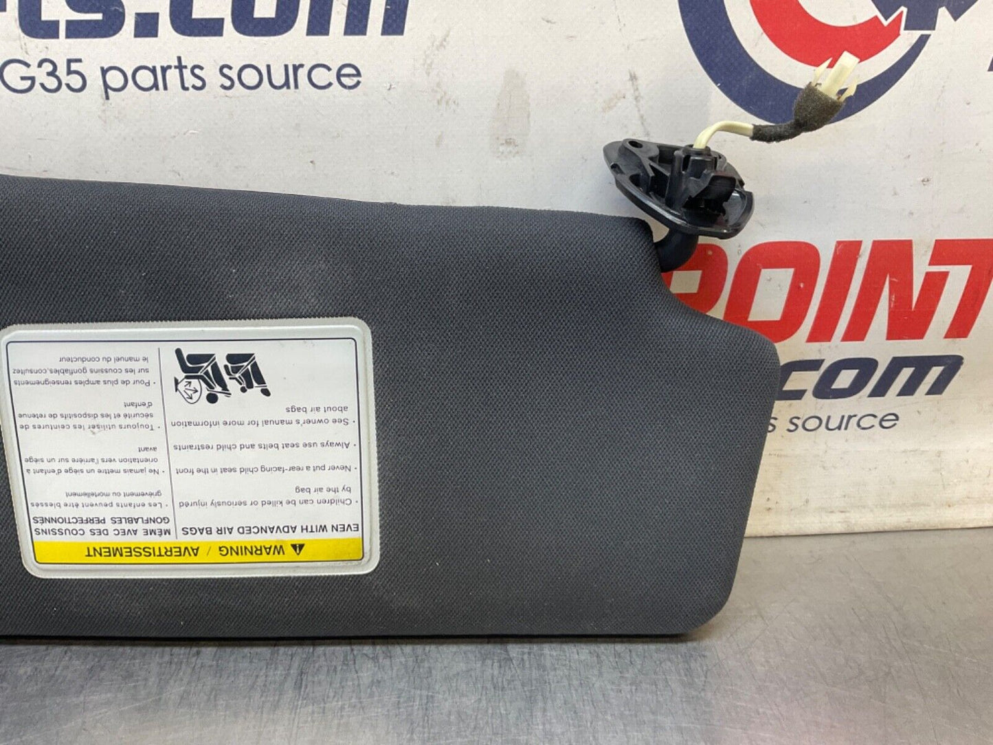 2014 Nissan Z34 370Z Driver Left SunVisor with Mirror  OEM 14BILEA - On Point Parts Inc