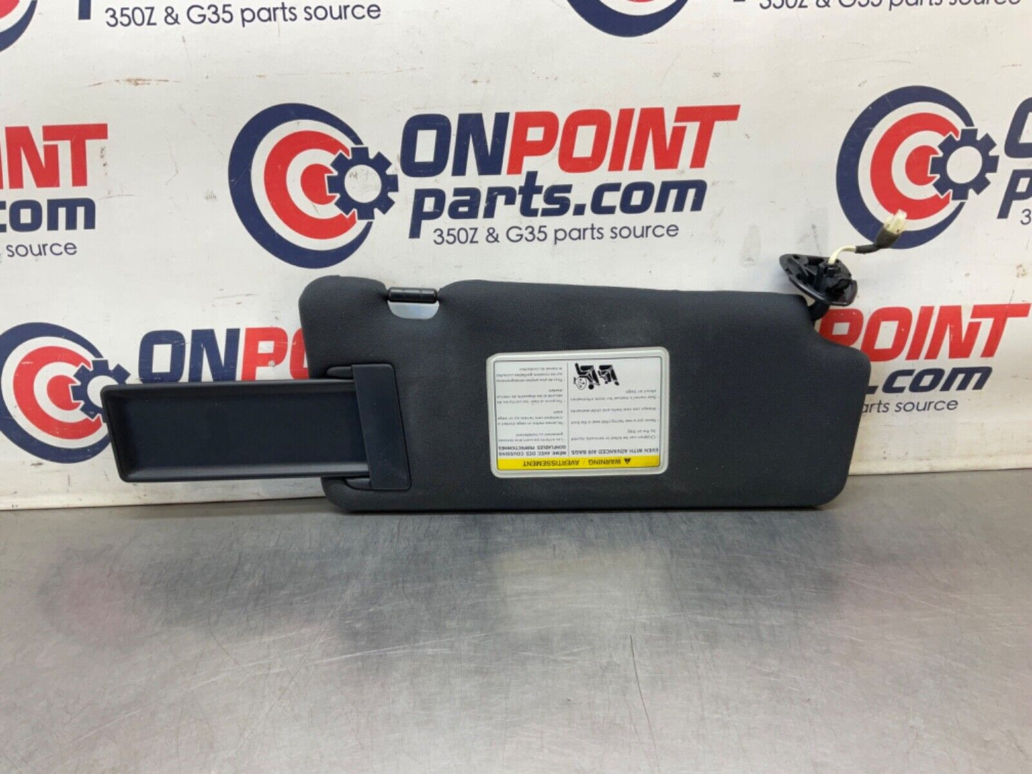 2014 Nissan Z34 370Z Driver Left SunVisor with Mirror  OEM 14BILEA - On Point Parts Inc