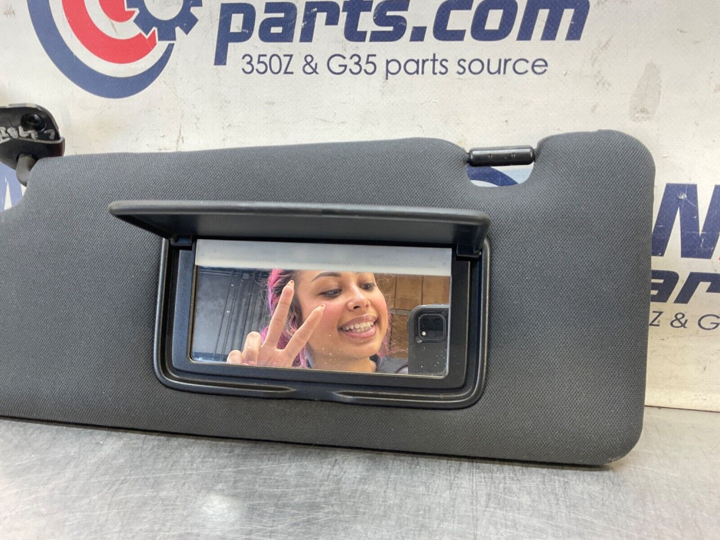 2014 Nissan Z34 370Z Driver Left SunVisor with Mirror  OEM 14BILEA - On Point Parts Inc