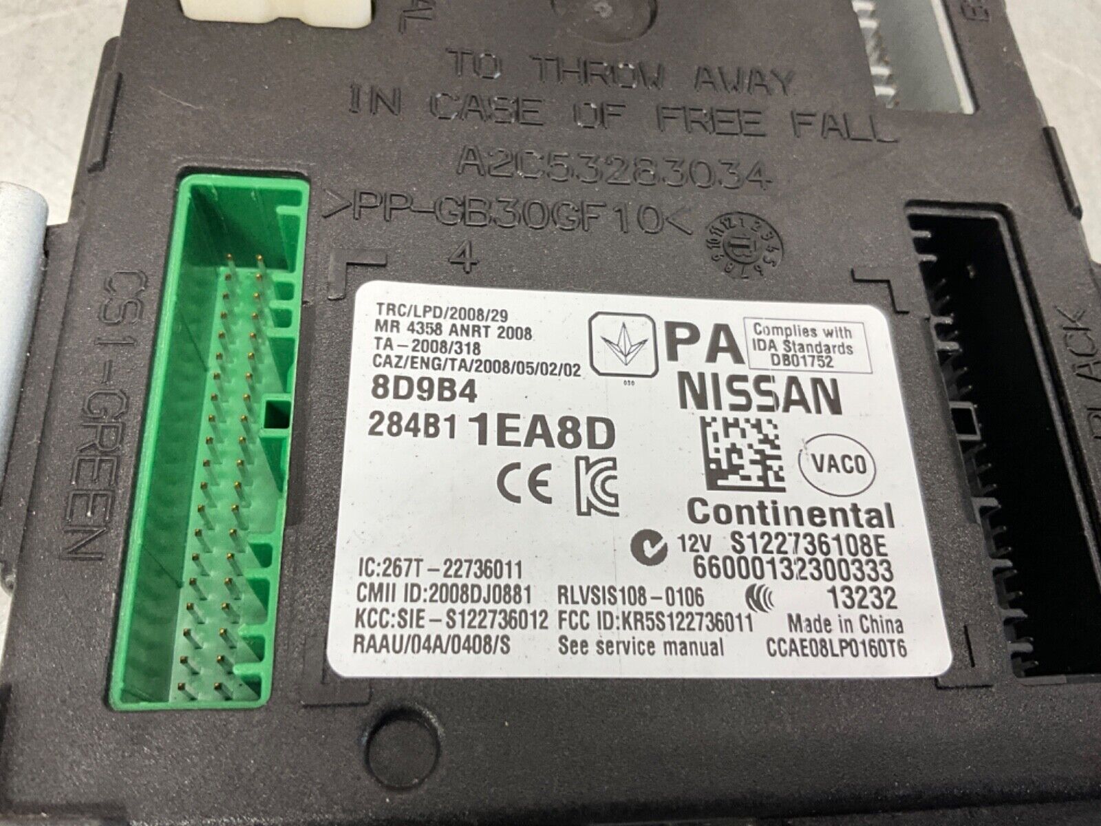 2014 Nissan Z34 370Z BCM Body Control Module 284B1-1EA8D OEM 14BILEC - On Point Parts Inc