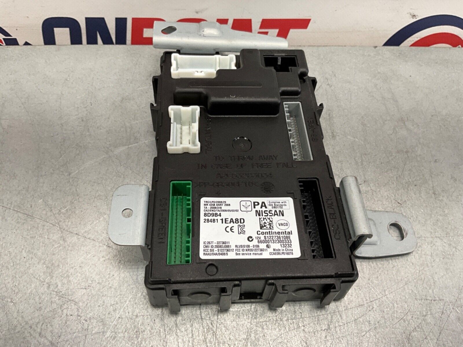 2014 Nissan Z34 370Z BCM Body Control Module 284B1-1EA8D OEM 14BILEC - On Point Parts Inc