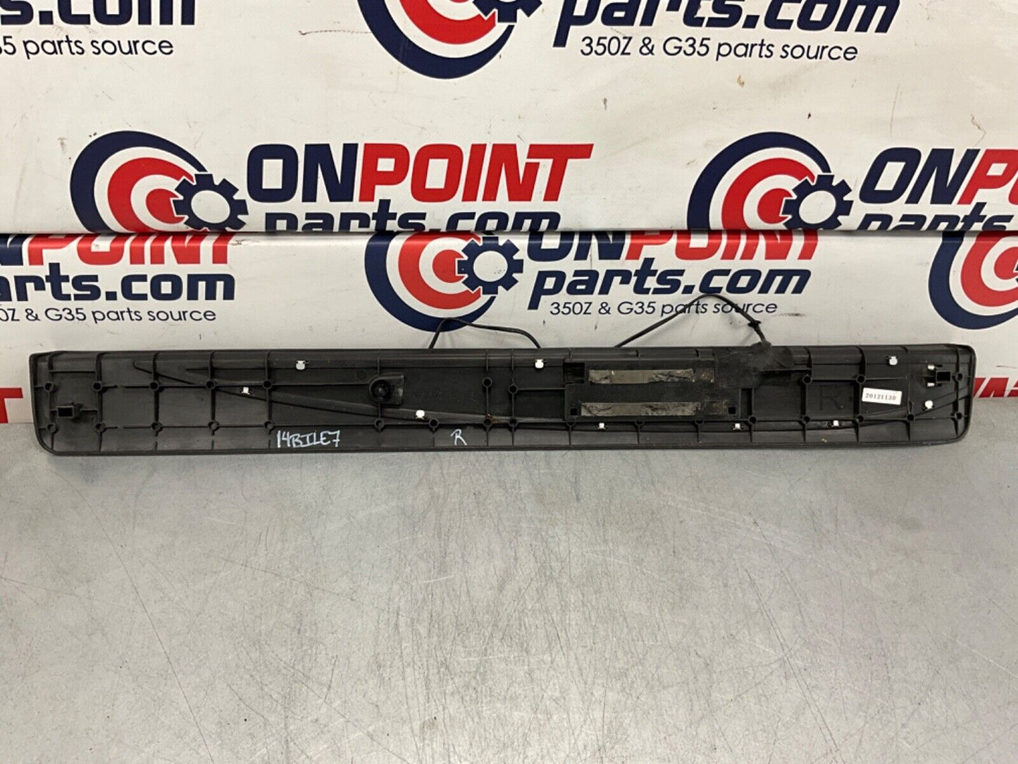 2014 Nissan 370Z Passenger Right Door Sill Illuminated Kick Plate OEM 14BILE7 - On Point Parts Inc