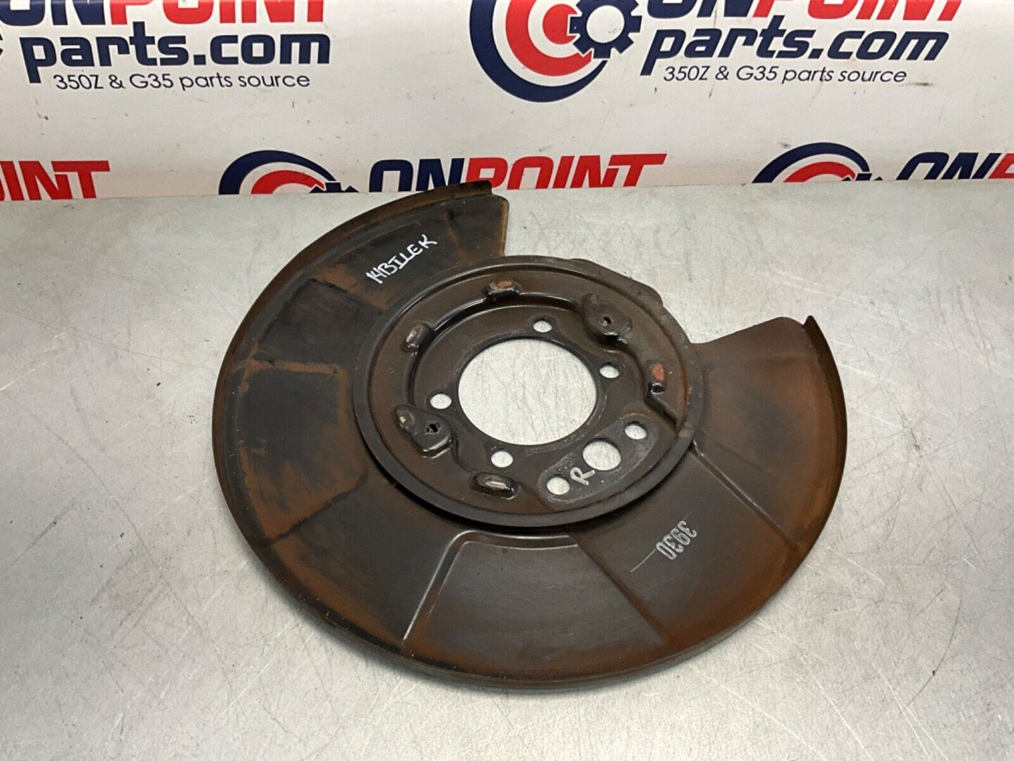 2014 Nissan Z34 370Z Passenger Akebono Sport Rear Brake Dust Shield OEM 14BILEK - On Point Parts Inc