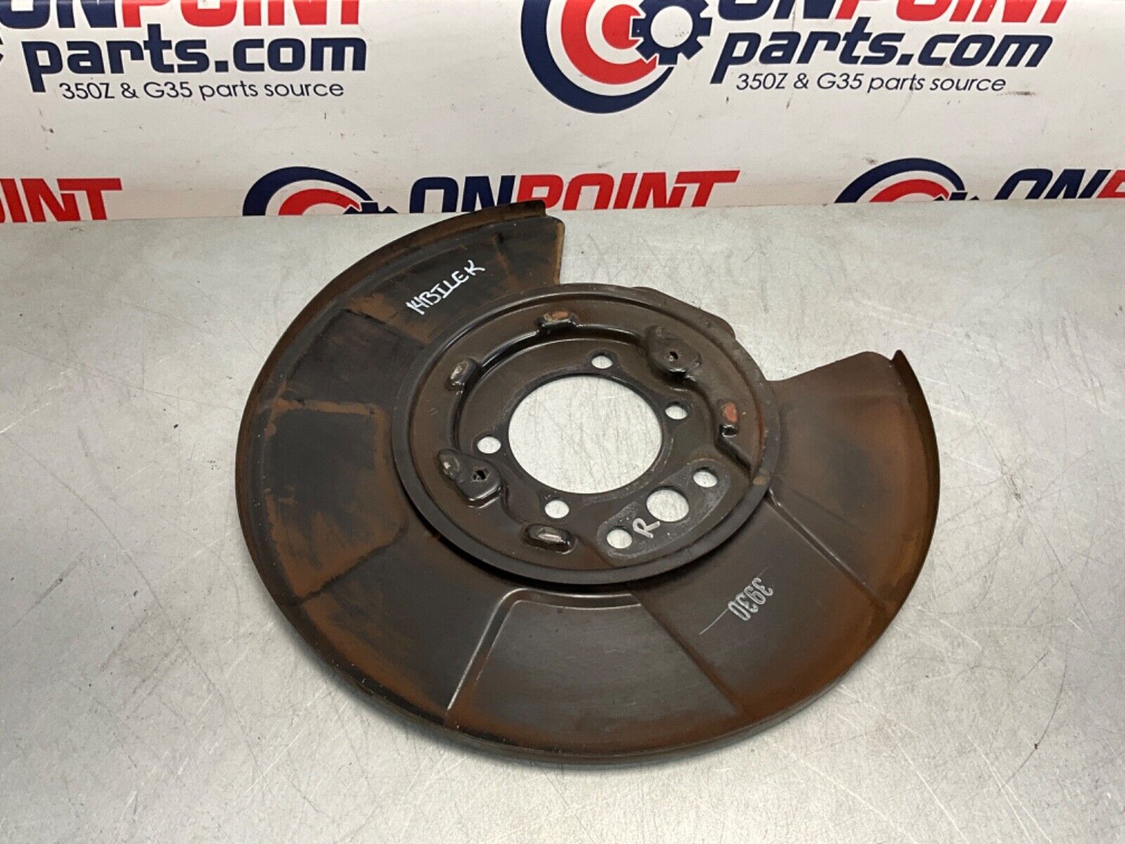 2014 Nissan Z34 370Z Passenger Akebono Sport Rear Brake Dust Shield OEM 14BILEK - On Point Parts Inc