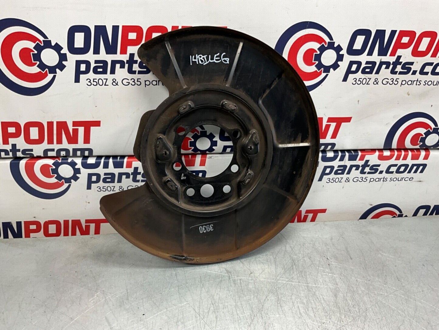2014 Nissan Z34 370Z Driver Rear Akebono Sport Brake Dust Shield OEM 14BILEG - On Point Parts Inc