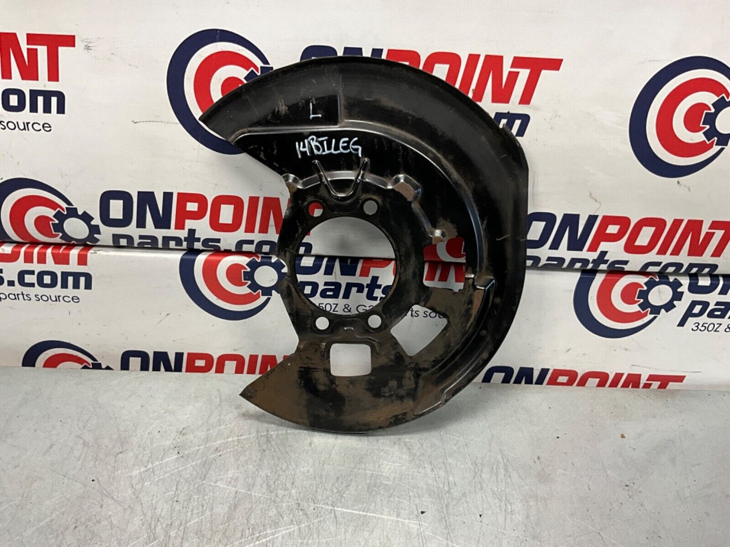 2014 Nissan Z34 370Z Driver Front Akebono Sport Brake Dust Shield OEM 14BILE - On Point Parts Inc