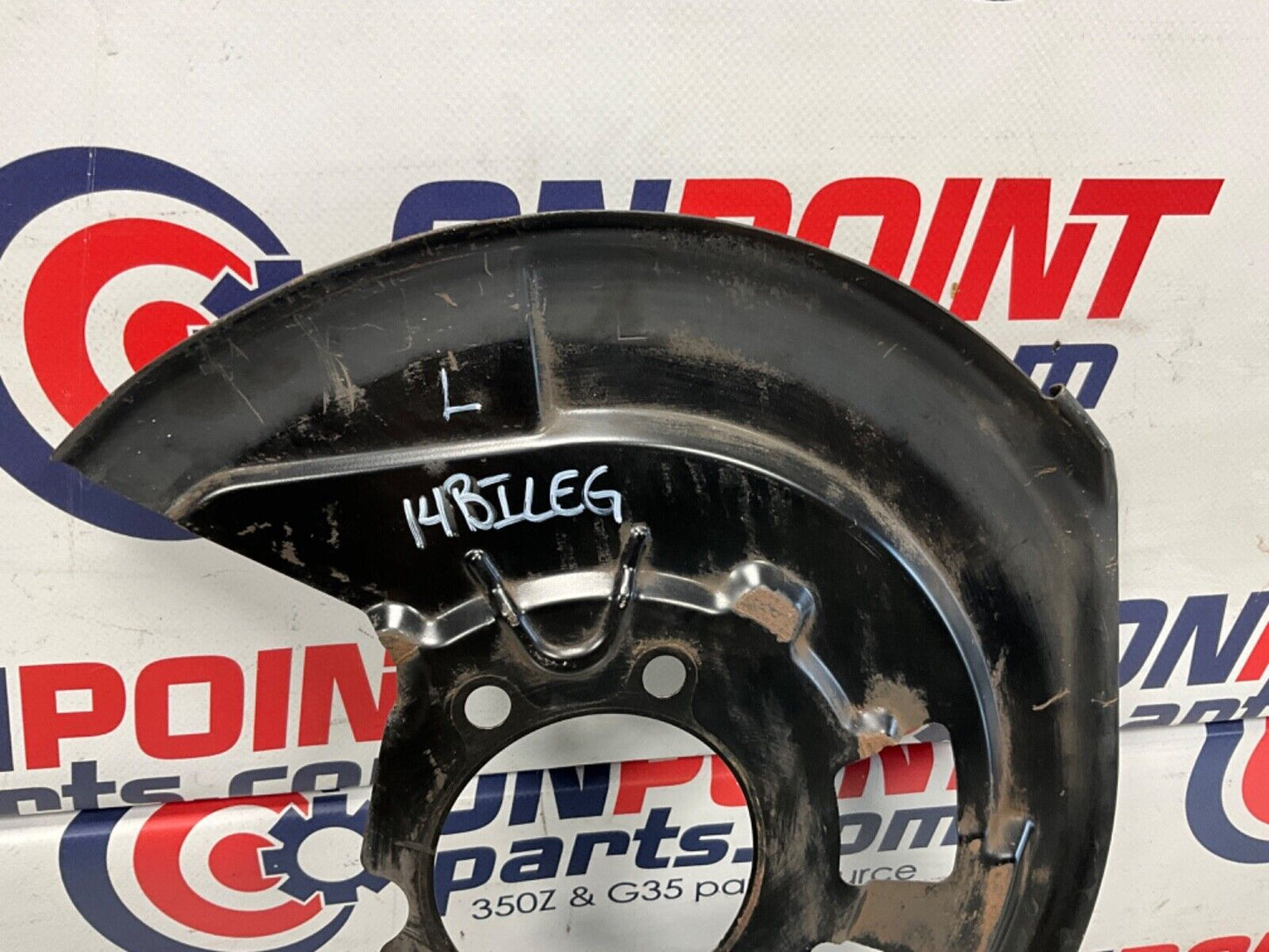 2014 Nissan Z34 370Z Driver Front Akebono Sport Brake Dust Shield OEM 14BILE - On Point Parts Inc
