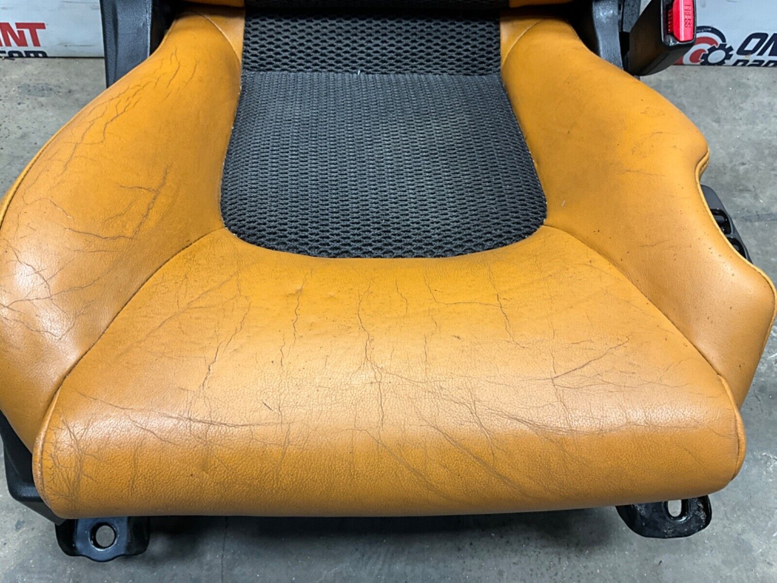 2006 Nissan Z33 350Z Convertible Burnt Orange Leather Net Seats OEM 23BJJE9 - On Point Parts Inc