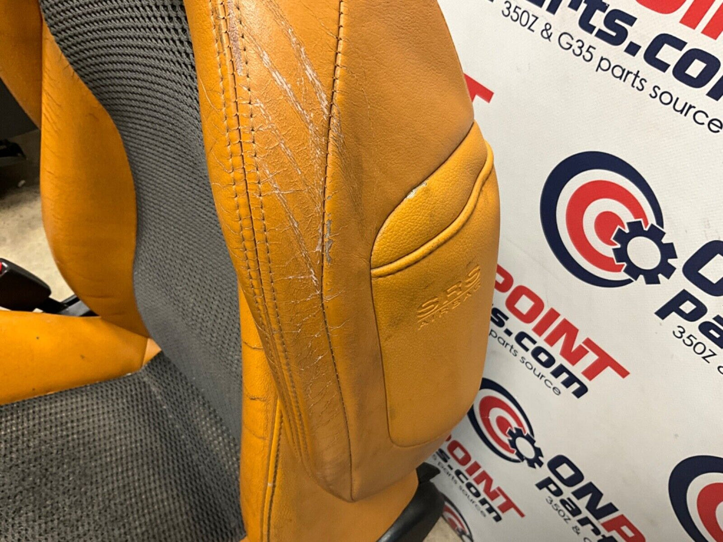 2006 Nissan Z33 350Z Convertible Burnt Orange Leather Net Seats OEM 23BJJE9 - On Point Parts Inc