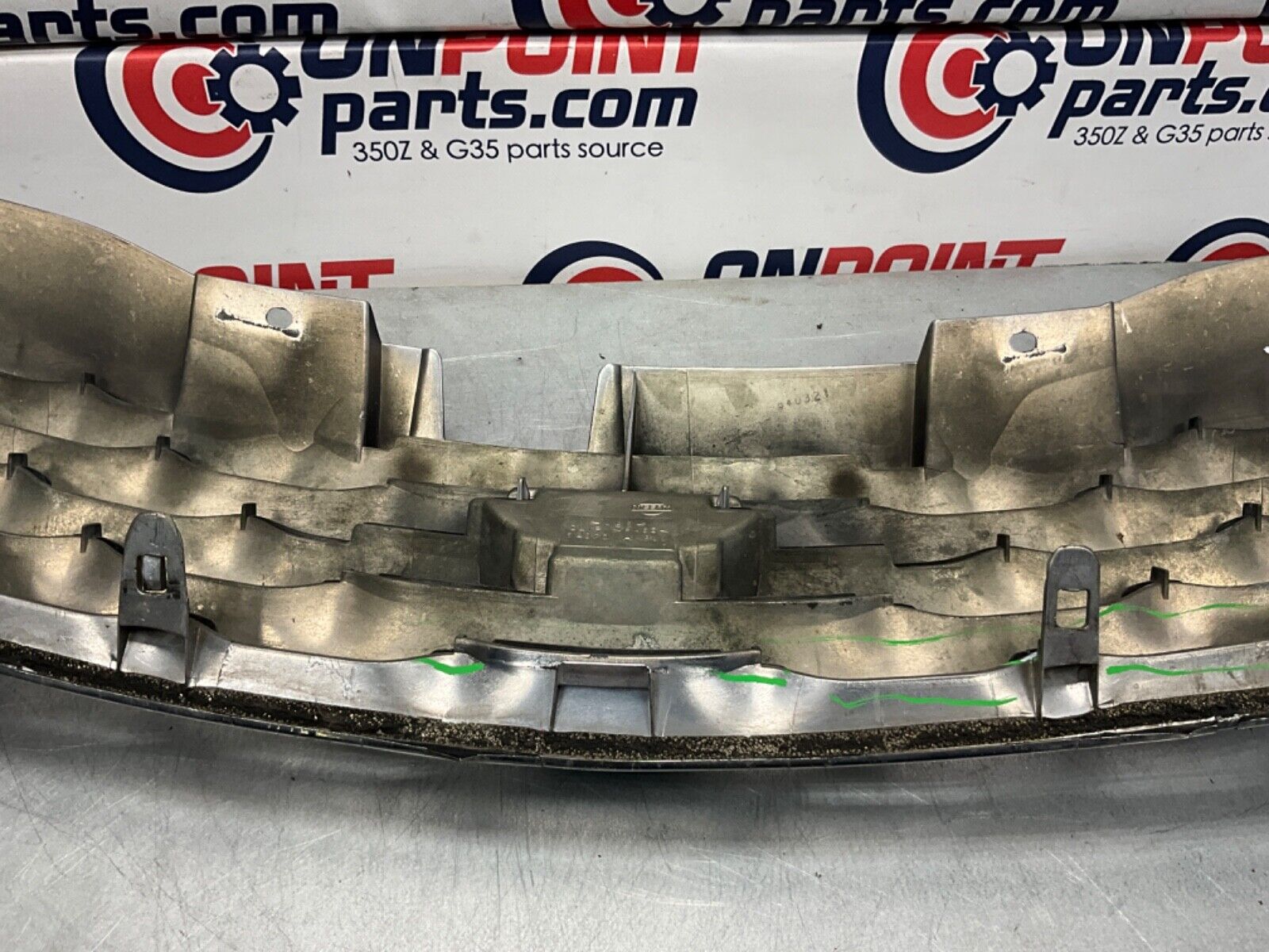 2005 Infiniti V35 G35 Coupe Front Bumper Grille with Emblem OEM 13BJXE2 - On Point Parts Inc