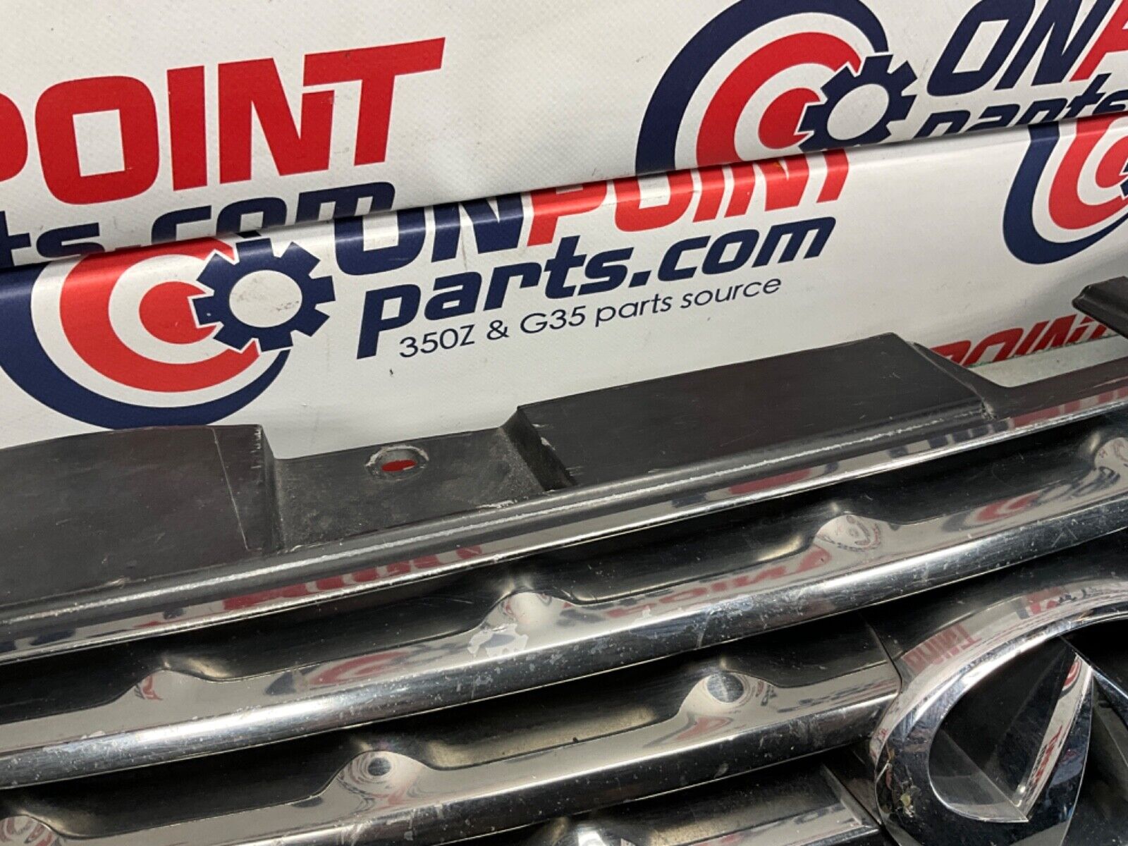 2005 Infiniti V35 G35 Coupe Front Bumper Grille with Emblem OEM 13BJXE2 - On Point Parts Inc