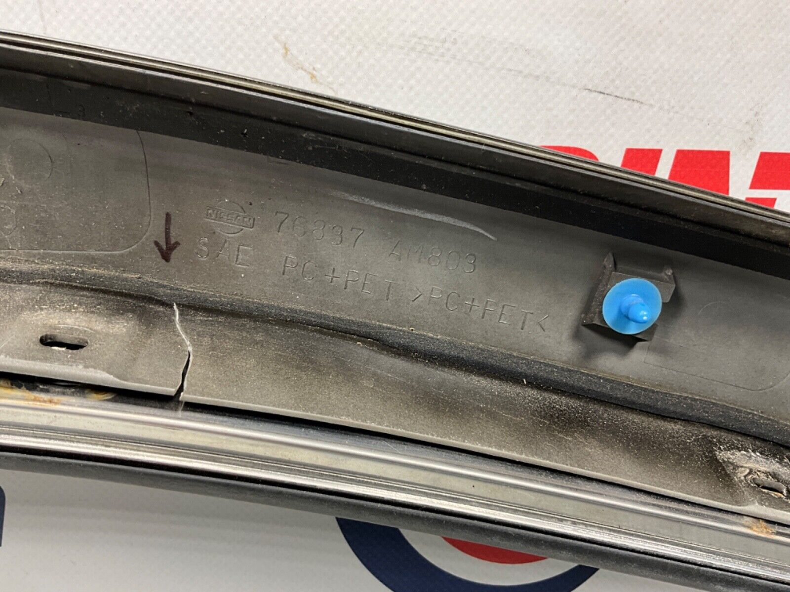 2005 Infiniti V35 G35 Coupe Driver Left Exterior A Pillar Trim 76837 OEM 13BJXE2 - On Point Parts Inc