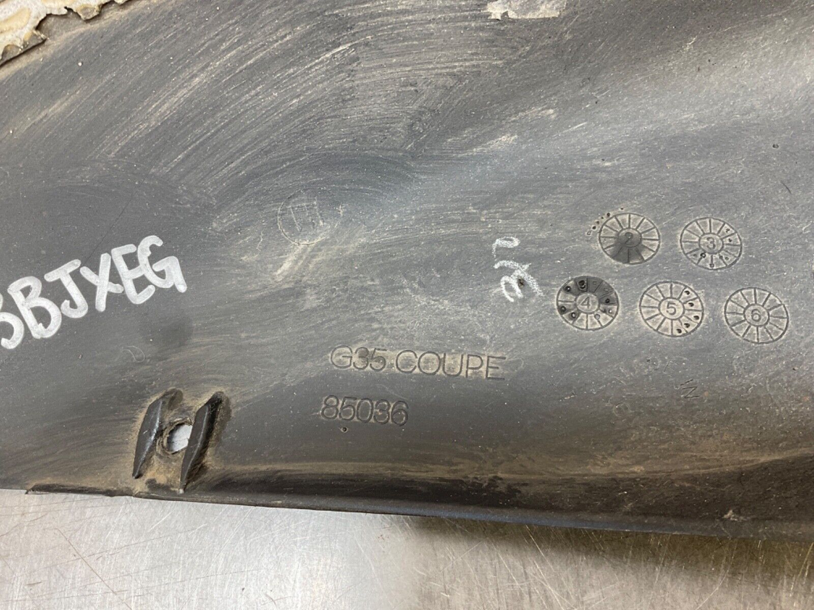 2005 Infiniti V35 G35 Driver Left Rear Mud Flap Splash Gaurd OEM 13BJXEG - On Point Parts Inc