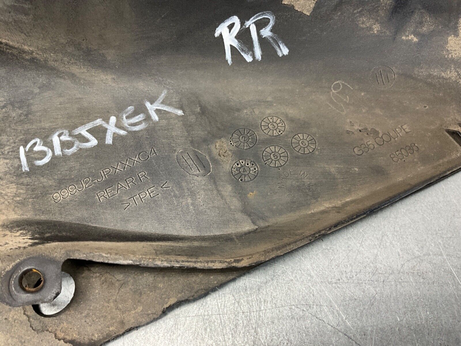 2005 Infiniti V35 G35 Passenger Right Rear Splash Guard Mud Flap OEM 13BJXEK - On Point Parts Inc