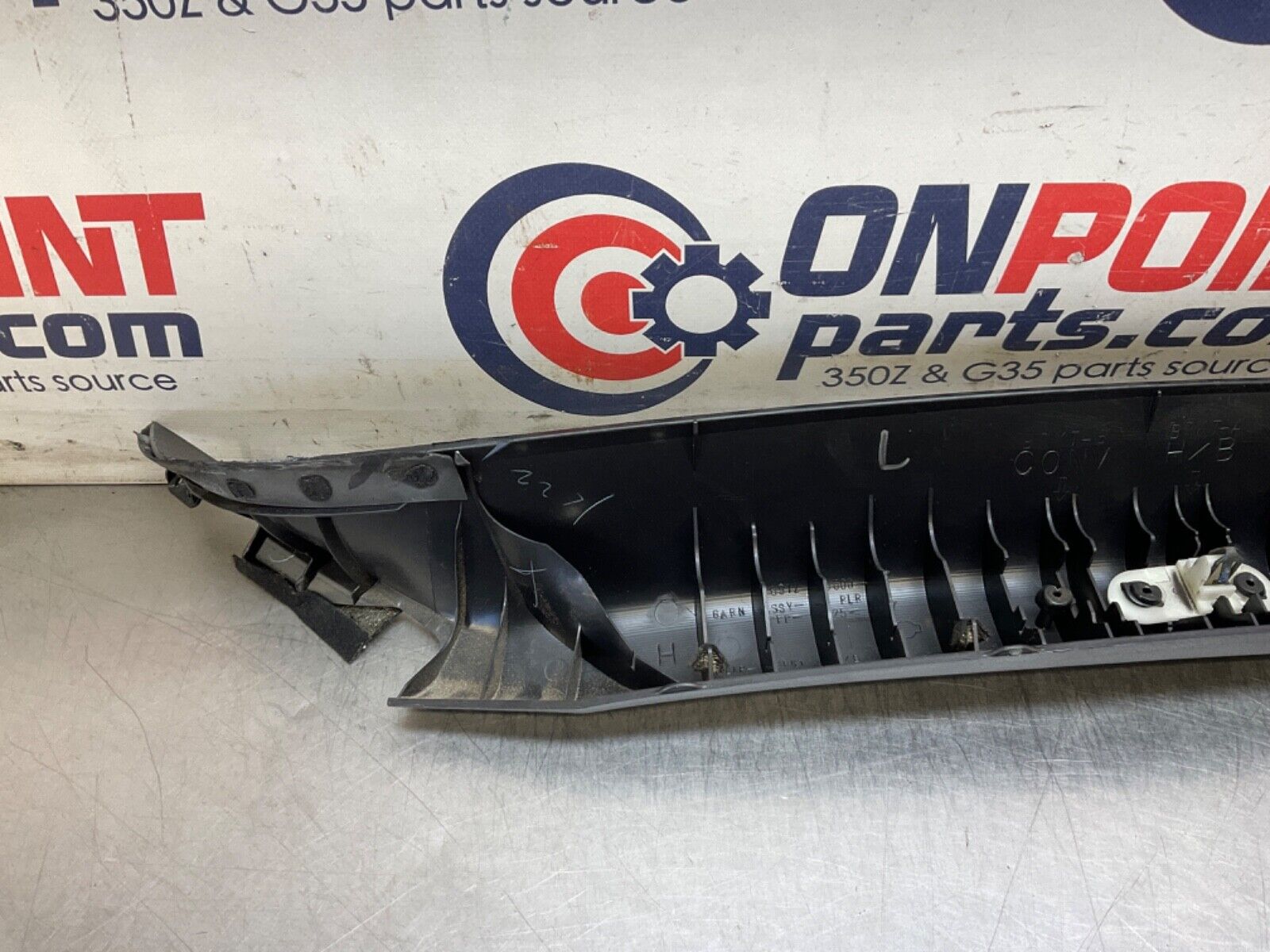 2003 Nissan Z33 350Z Driver Left Interior A Pillar Trim 76912 OEM 21BKGE7 - On Point Parts Inc
