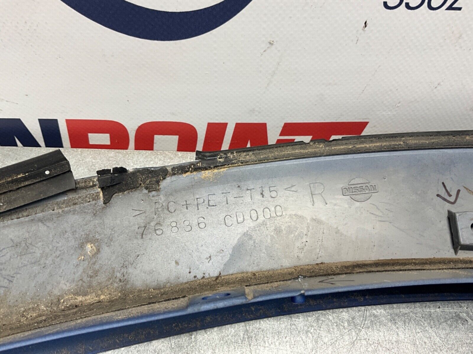 2003 Nissan Z33 350Z Passenger Right Exterior A Pillar Trim 76836 OEM 21BKGE2 - On Point Parts Inc