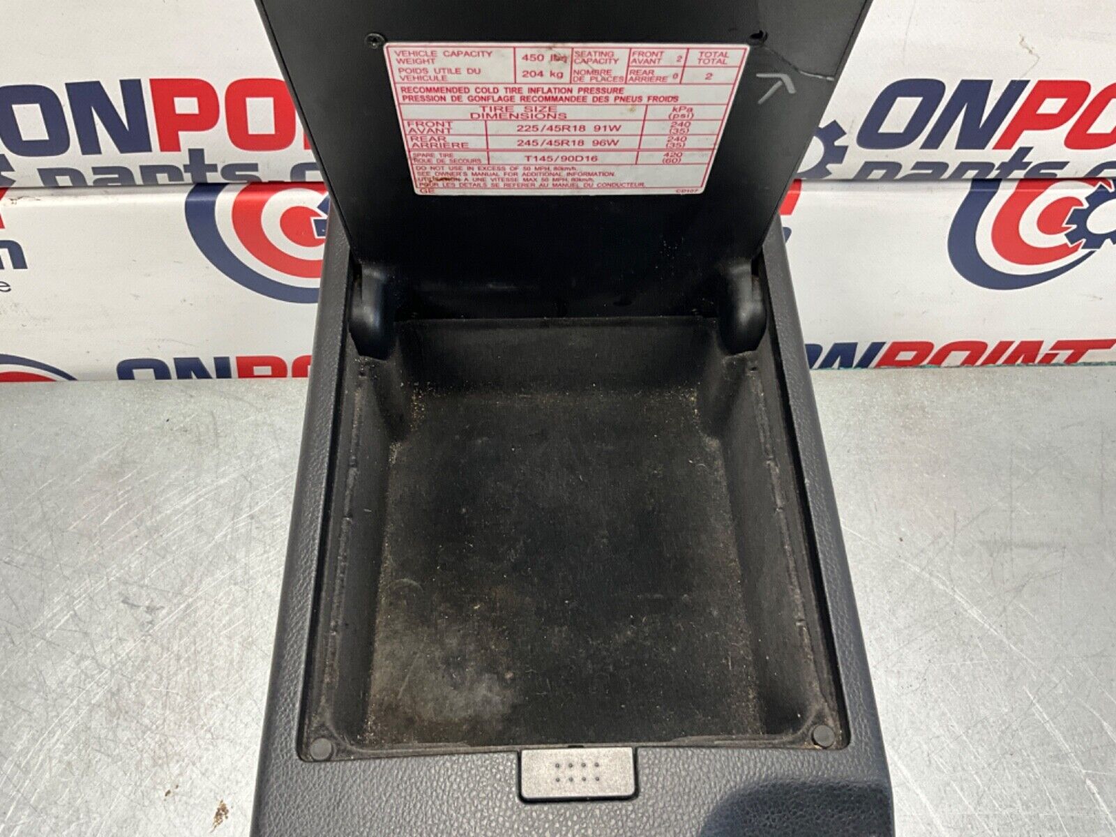 2003 Nissan Z33 350Z Center Console Armrest Assembly OEM 21BKGE8