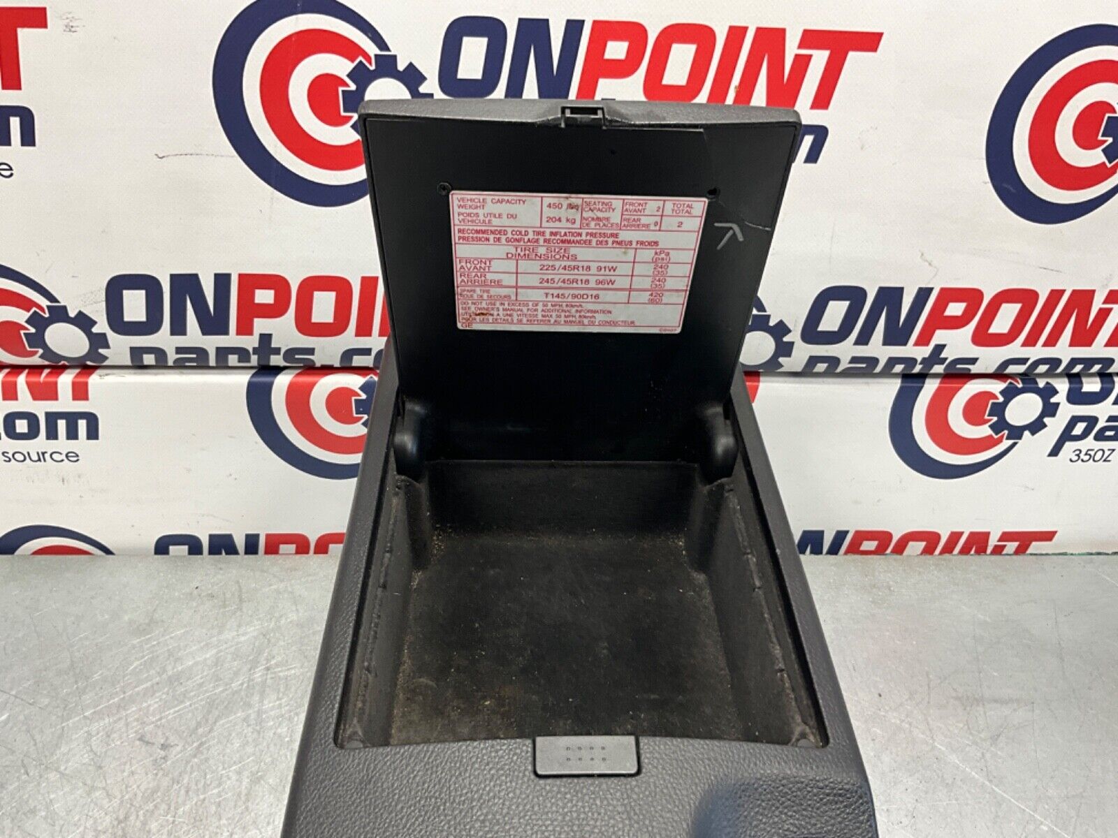 2003 Nissan Z33 350Z Center Console Armrest Assembly OEM 21BKGE8 - On Point Parts Inc