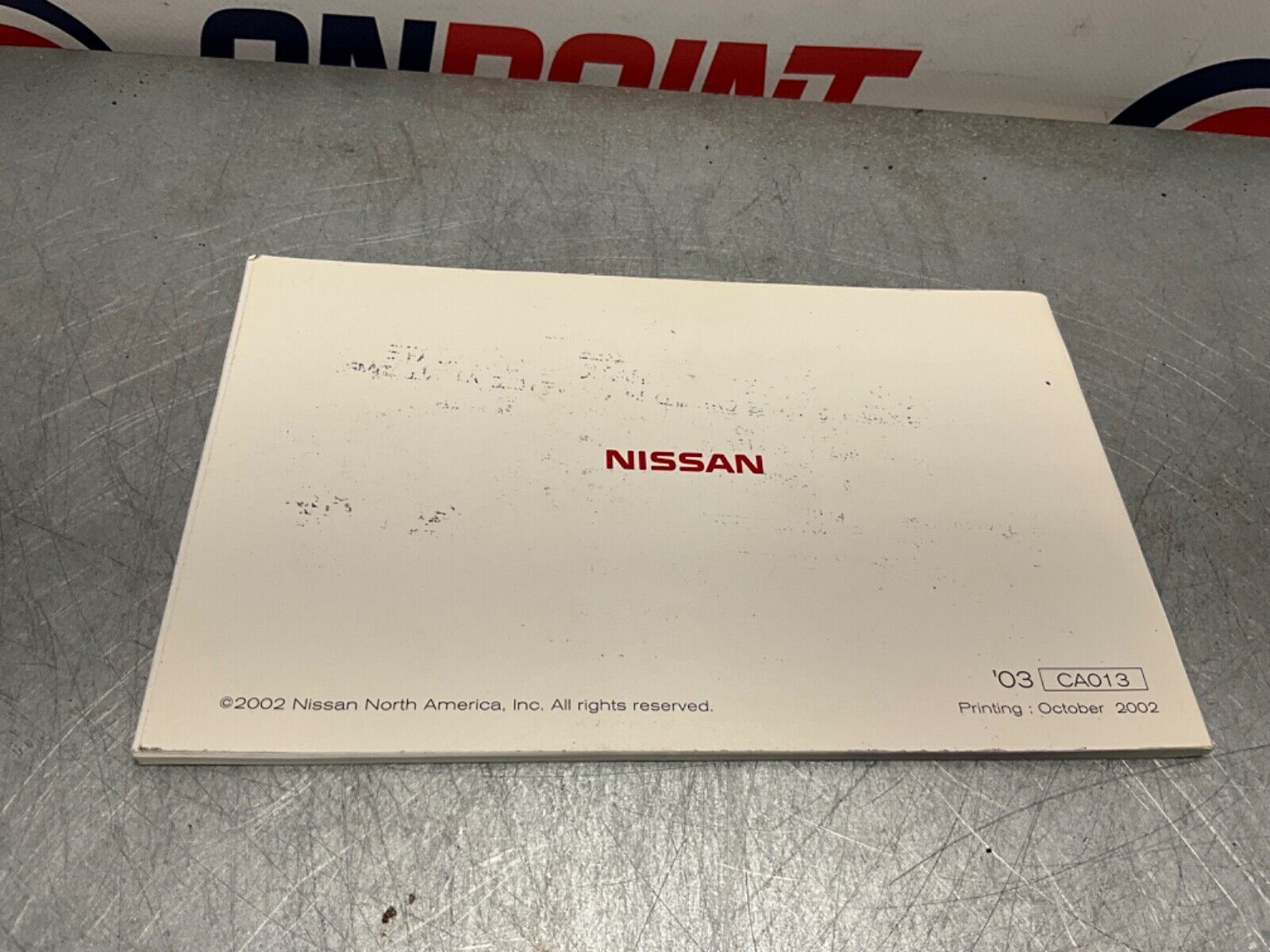 2003 Nissan Z33 350Z Original Owners Manual with Cover OEM 21BKGEC - On Point Parts Inc