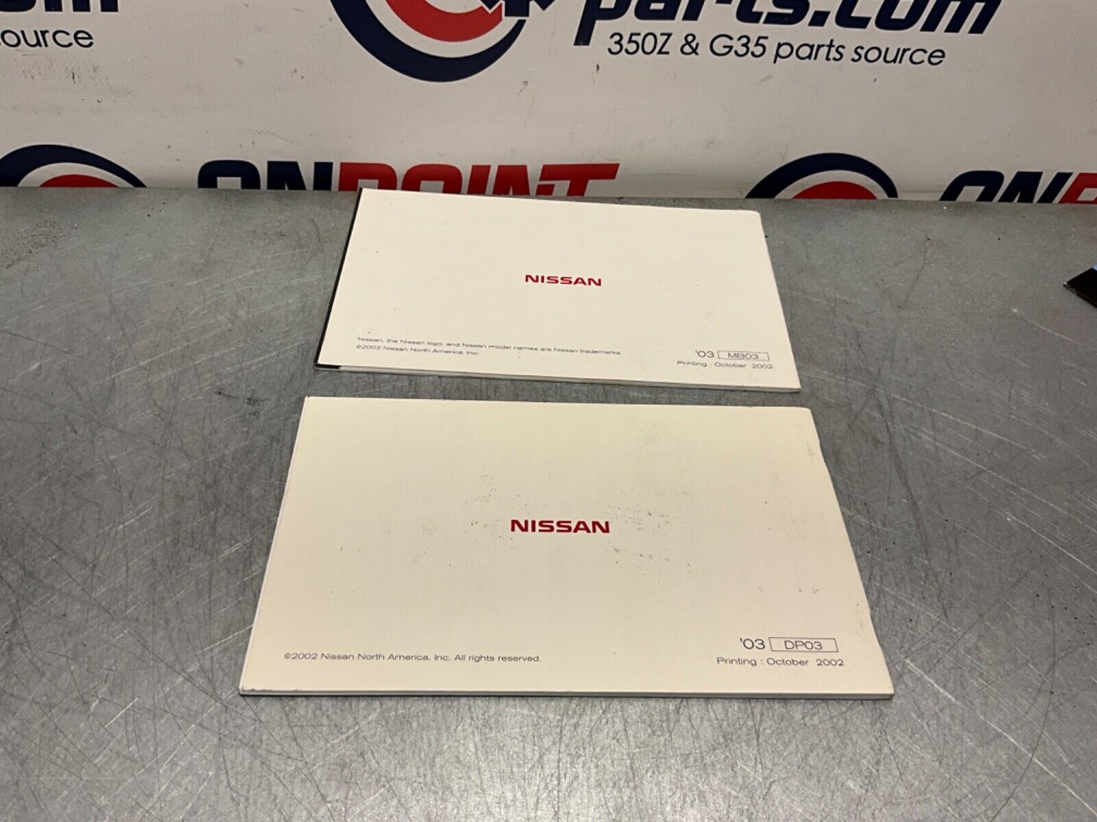 2003 Nissan Z33 350Z Original Owners Manual with Cover OEM 21BKGEC - On Point Parts Inc