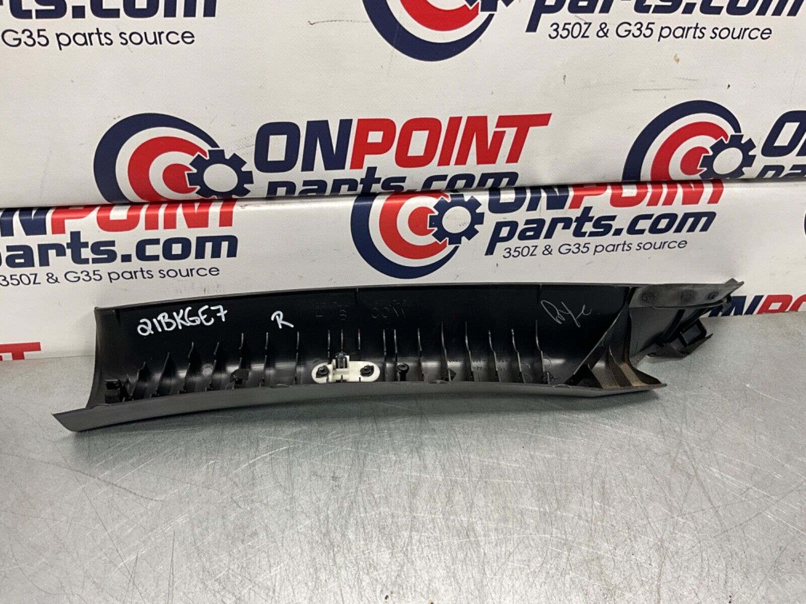 2003 Nissan Z33 350Z Passenger Right Interior A Pillar Trim 76911 OEM 21BKGE7 - On Point Parts Inc