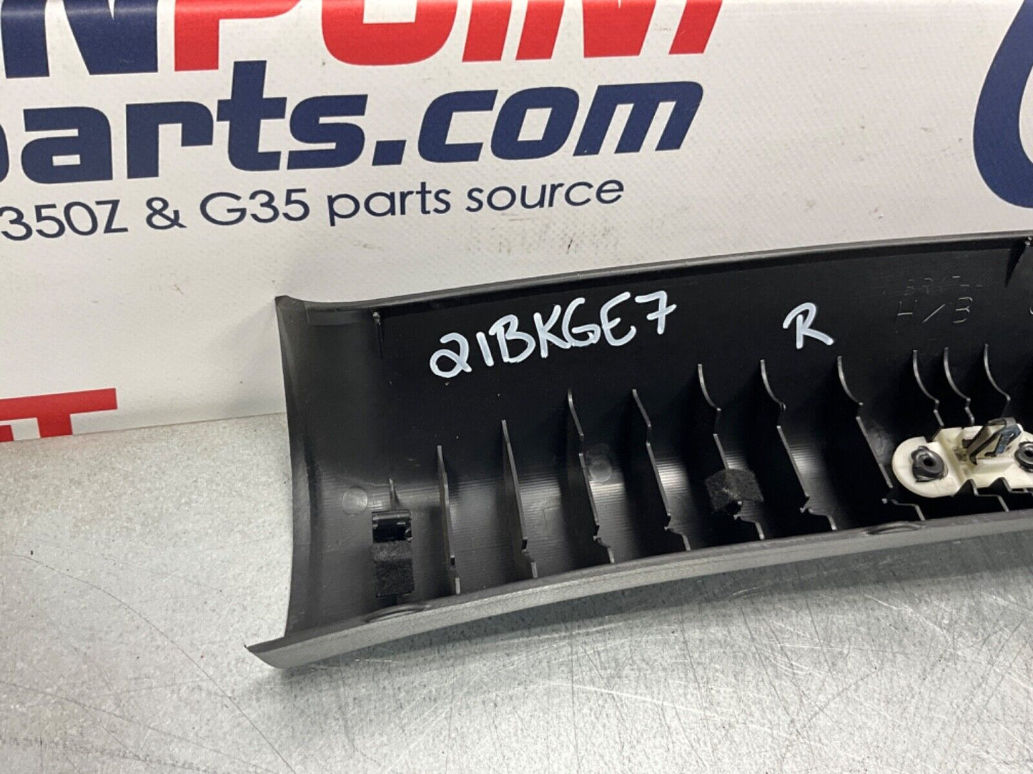 2003 Nissan Z33 350Z Passenger Right Interior A Pillar Trim 76911 OEM 21BKGE7 - On Point Parts Inc