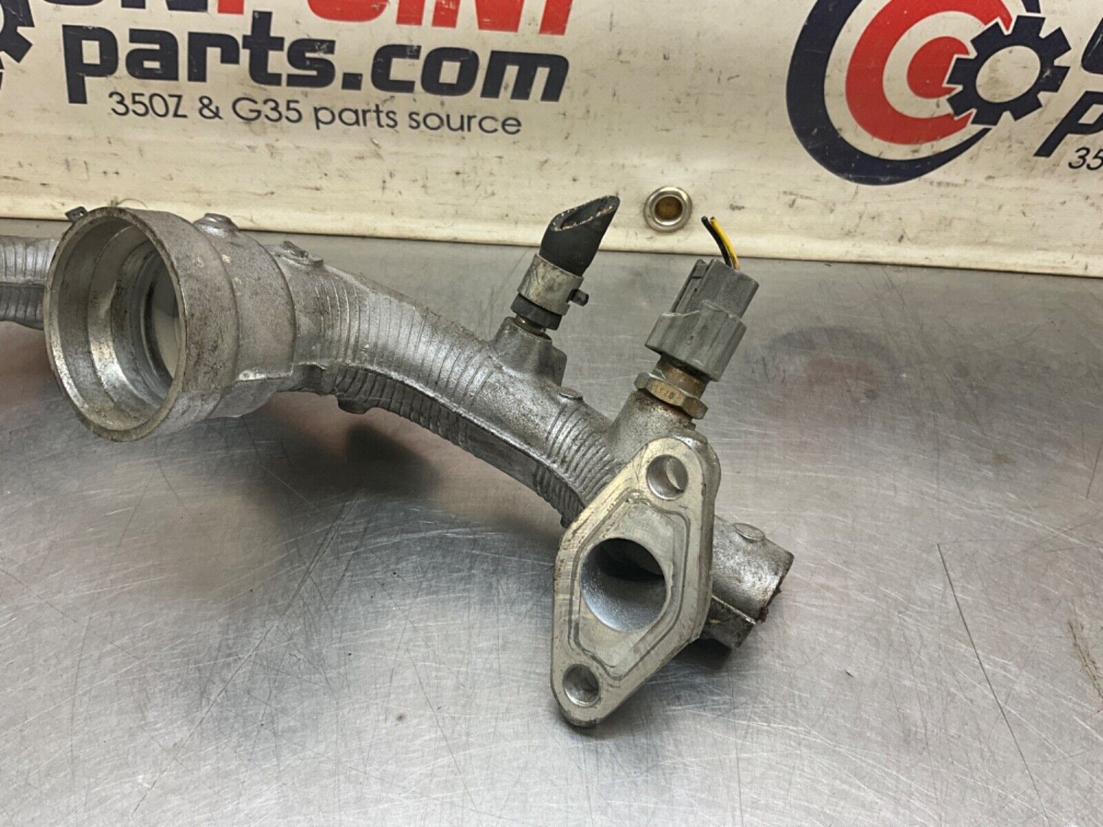 2012 Nissan 370Z V6 VQ37VHR Center Coolant Water Pipe Outlet OEM 24BDME0 - On Point Parts Inc
