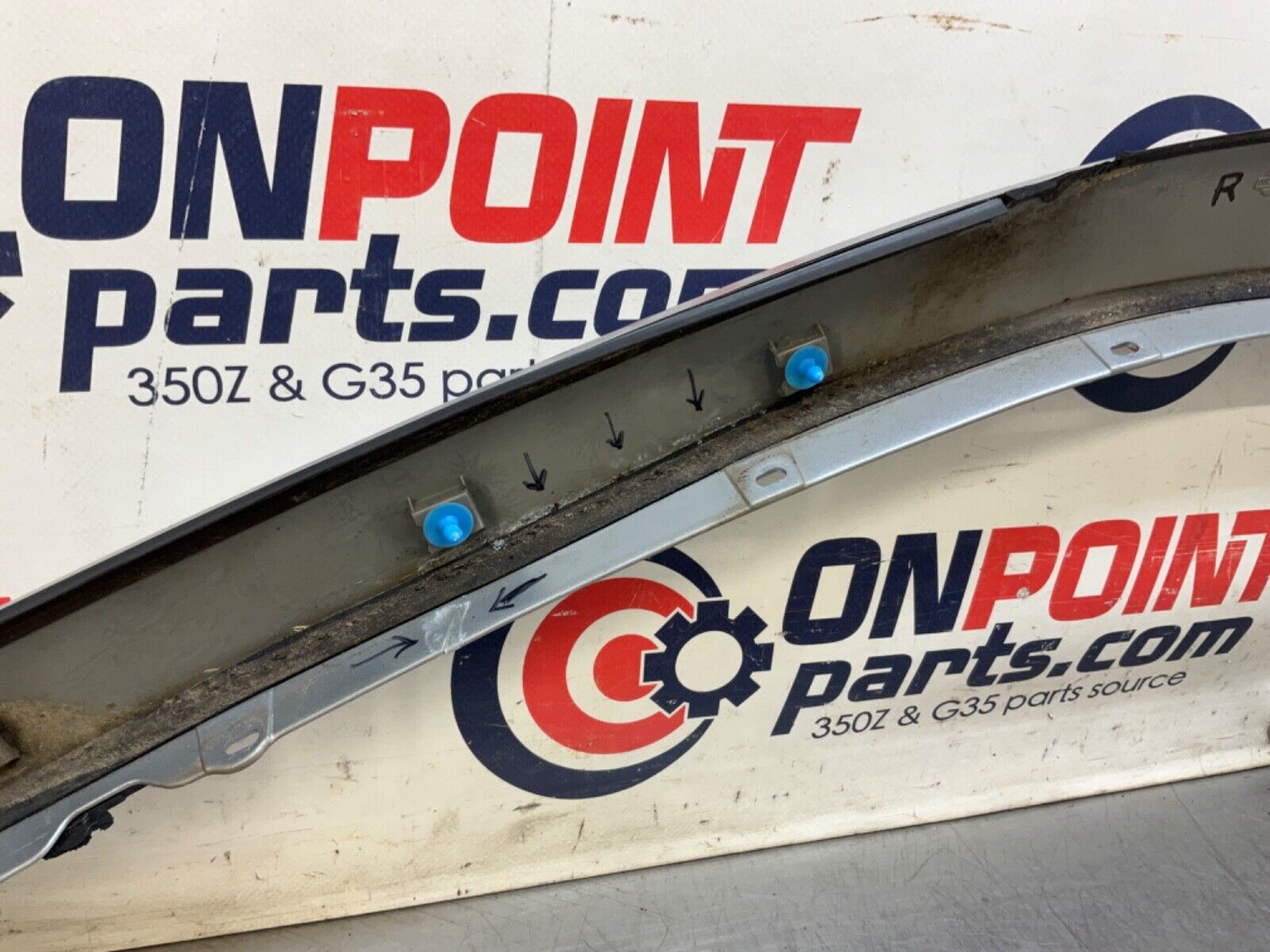 2004 Nissan Z33 350Z Passenger Right Exterior A Pillar Trim 76836 OEM 22BLCF2 - On Point Parts Inc