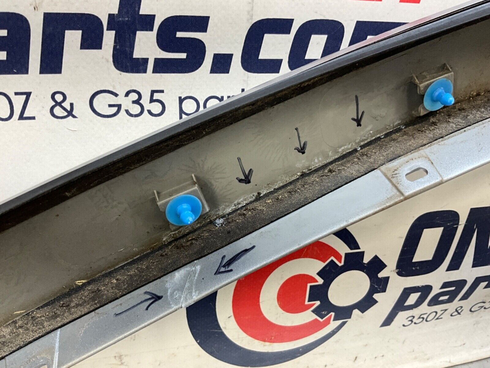 2004 Nissan Z33 350Z Passenger Right Exterior A Pillar Trim 76836 OEM 22BLCF2 - On Point Parts Inc