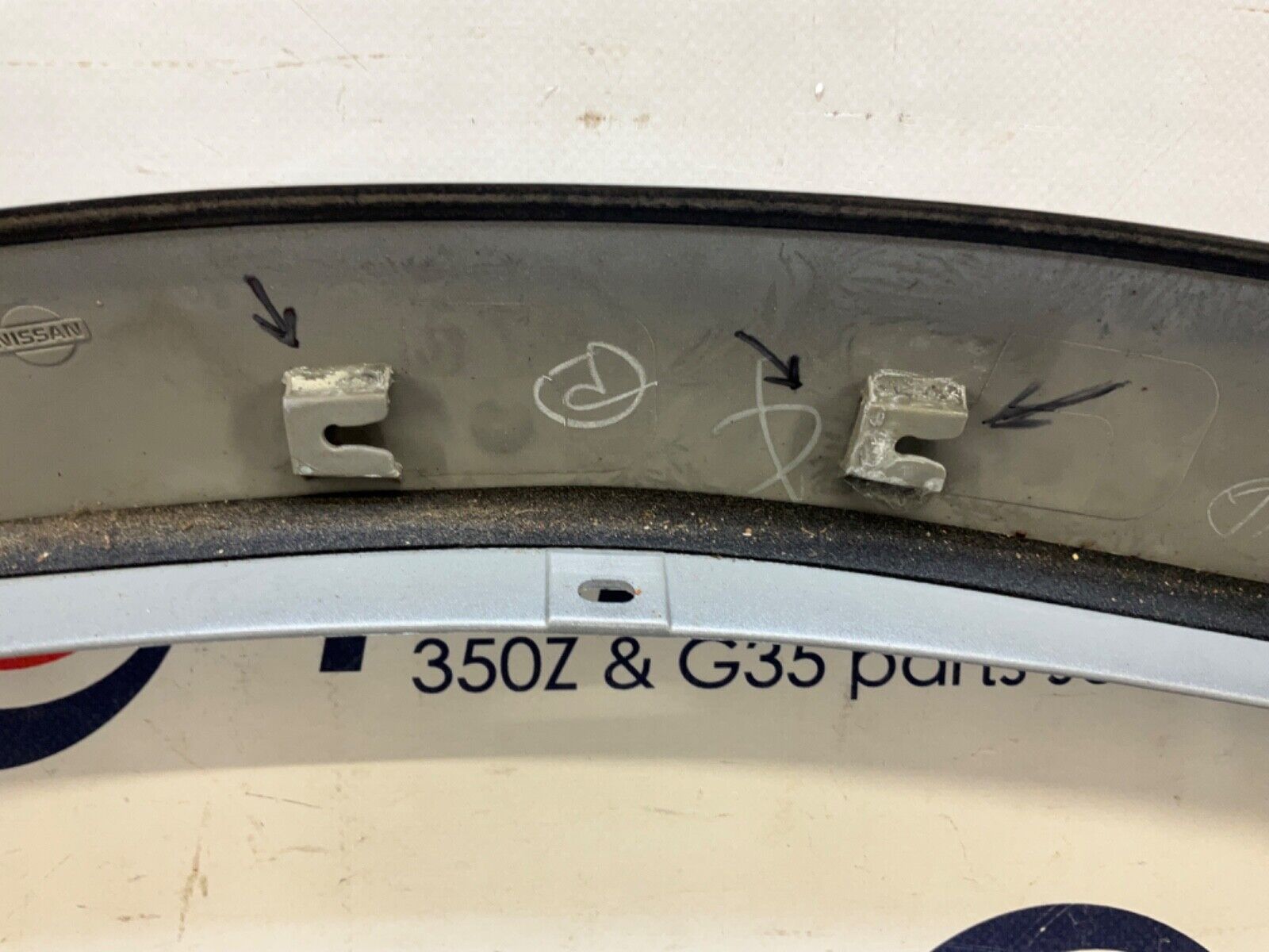 2004 Nissan Z33 350Z Passenger Right Exterior A Pillar Trim 76836 OEM 22BLCF2 - On Point Parts Inc