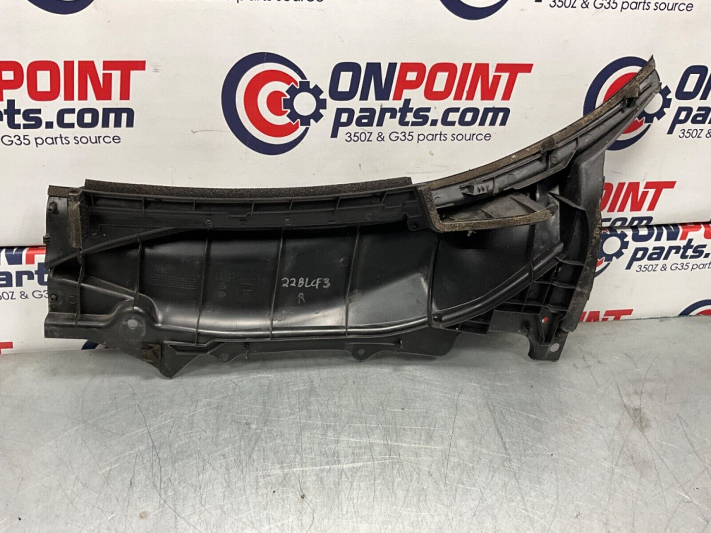 2004 Nissan Z33 350Z Passenger Right Windshield Wiper Hood Cowl OEM 22BLCF3 - On Point Parts Inc