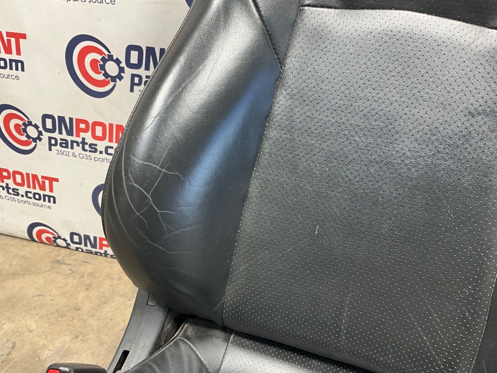 2004 Nissan Z33 350Z Driver Left Power Leather Seat with Switches OEM 22BLCF9 - On Point Parts Inc