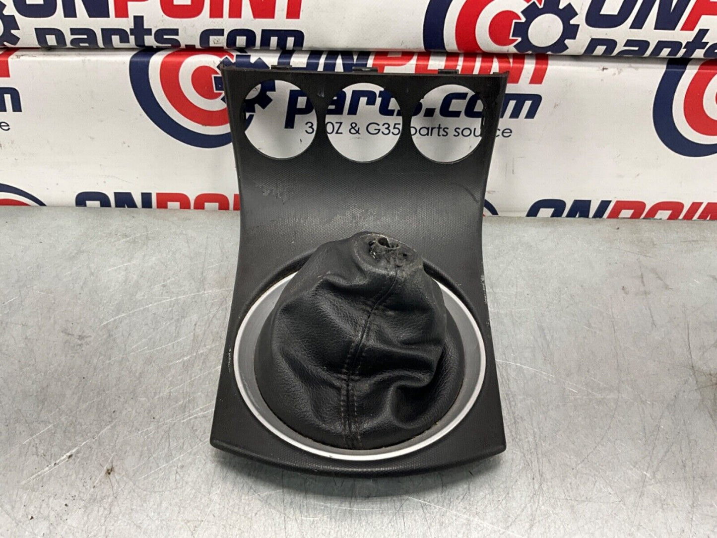 2004 Nissan Z33 350Z Manual Gear Shifter Boot Bezel Trim OEM 22BLCFC - On Point Parts Inc