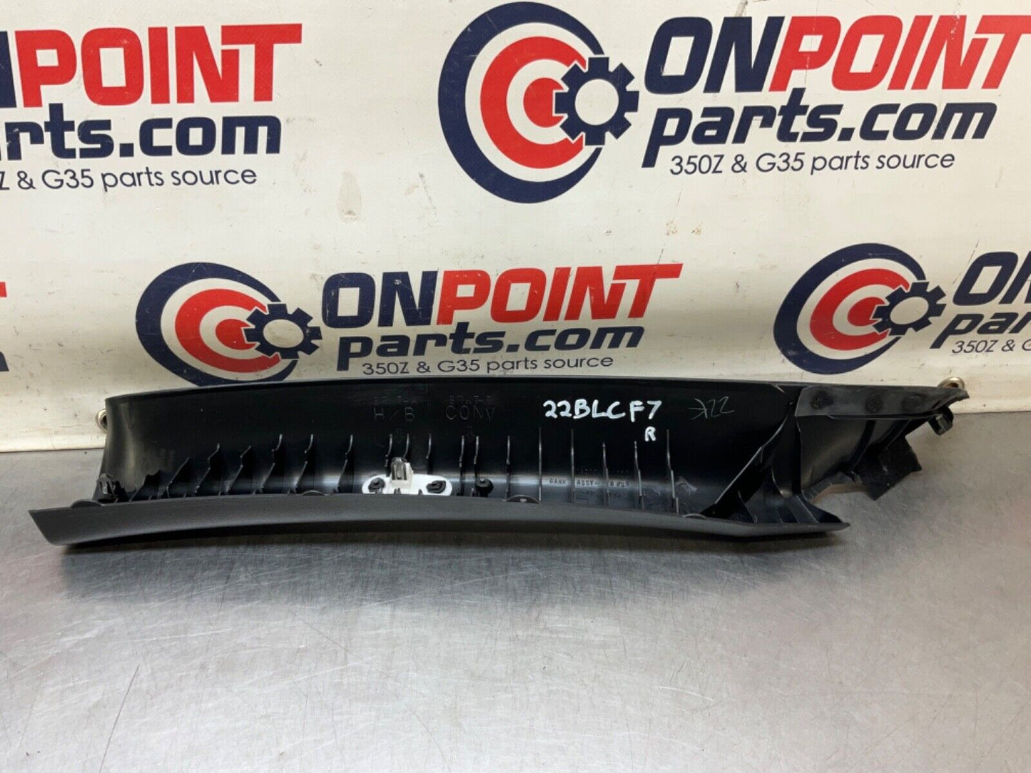 2004 Nissan Z33 350Z Passenger Right Interior A Pillar Trim 76911 OEM 22BLCF7 - On Point Parts Inc