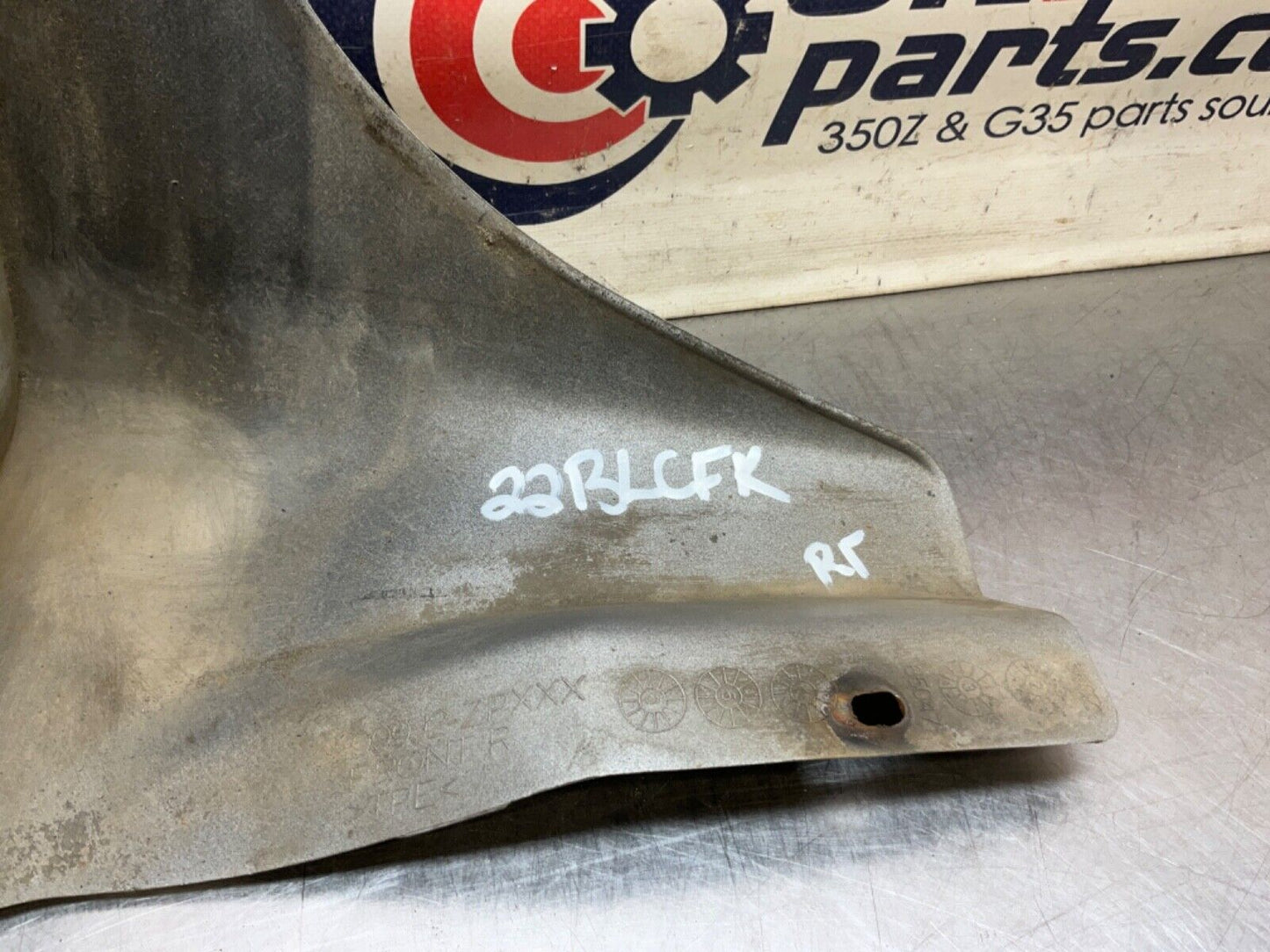 2004 Nissan Z33 350Z Passenger Right Front Mud Flap Splash Guard OEM 22BLCFK - On Point Parts Inc