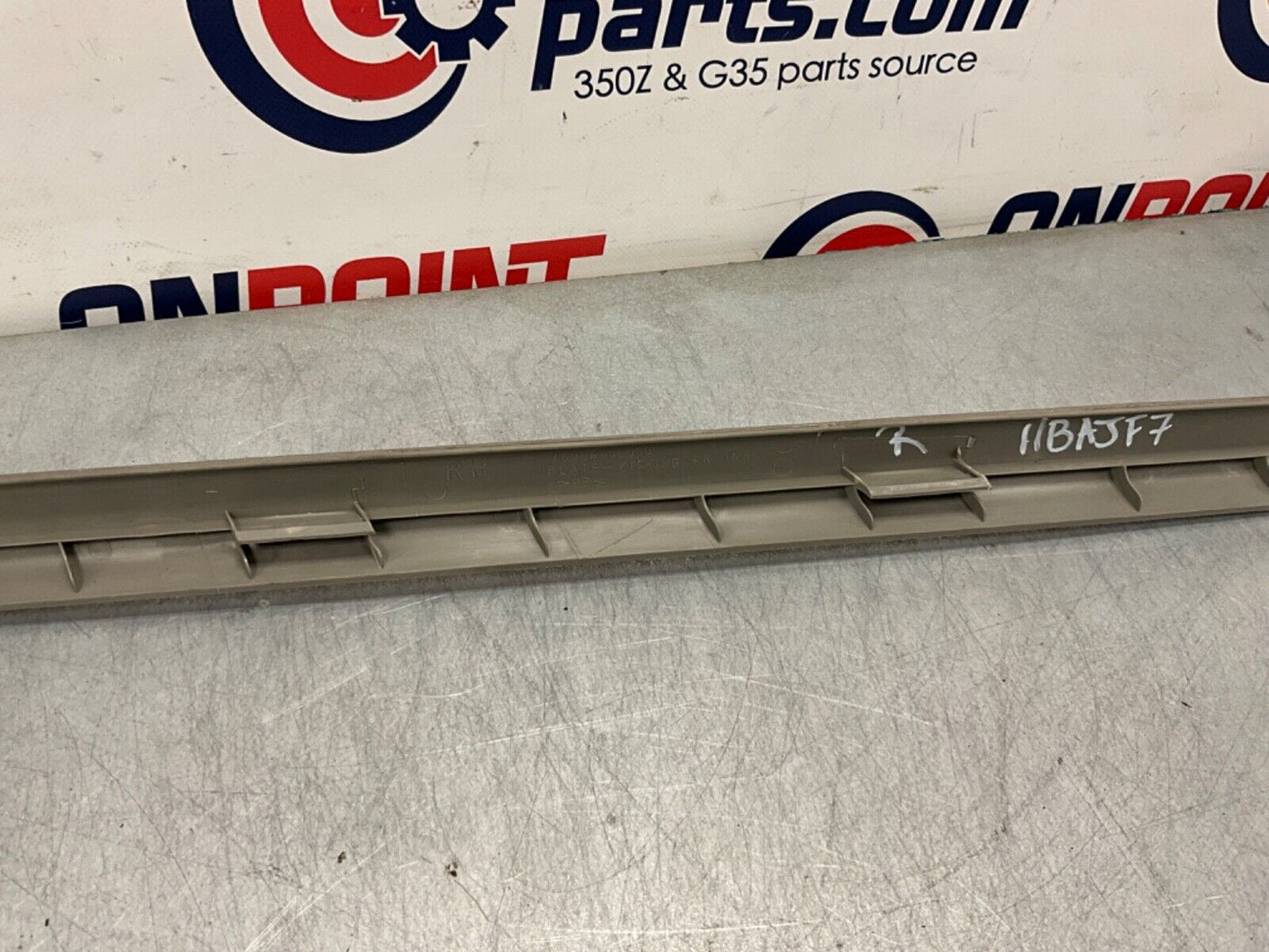 2004 Nissan Z33 350Z Passenger Right Door Threshold Sill Trim 769B4 OEM 11BAJF7 - On Point Parts Inc