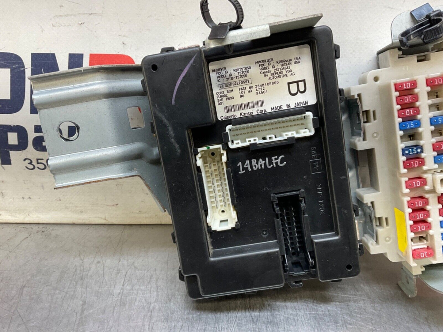 2004 Nissan Z33 350Z BCM Body Control Module Unit 284B1CE800 OEM 14BALFC - On Point Parts Inc