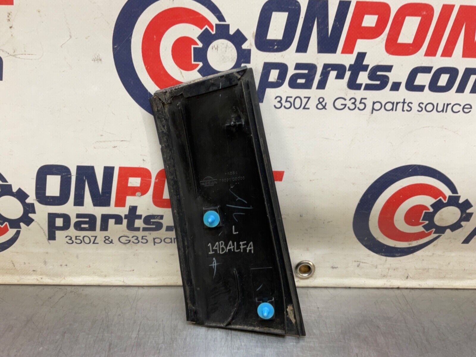 2004 Nissan Z33 350Z Driver Left Exterior B Pillar Trim 76891 OEM 14BALFA - On Point Parts Inc