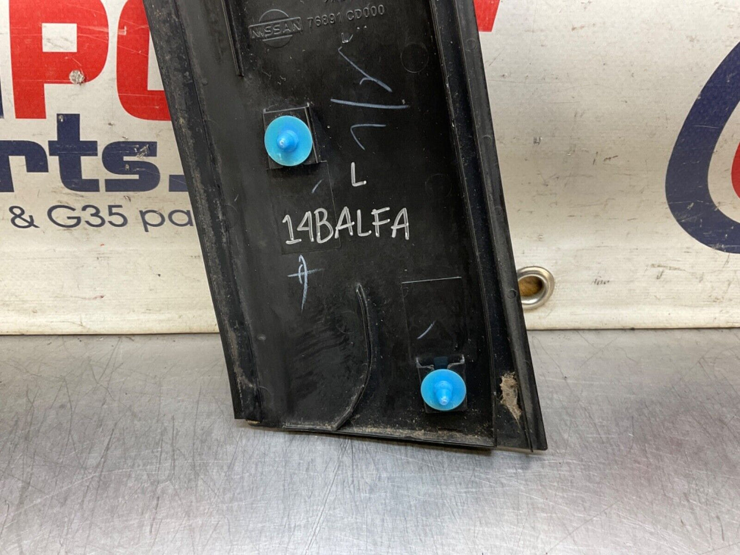 2004 Nissan Z33 350Z Driver Left Exterior B Pillar Trim 76891 OEM 14BALFA - On Point Parts Inc