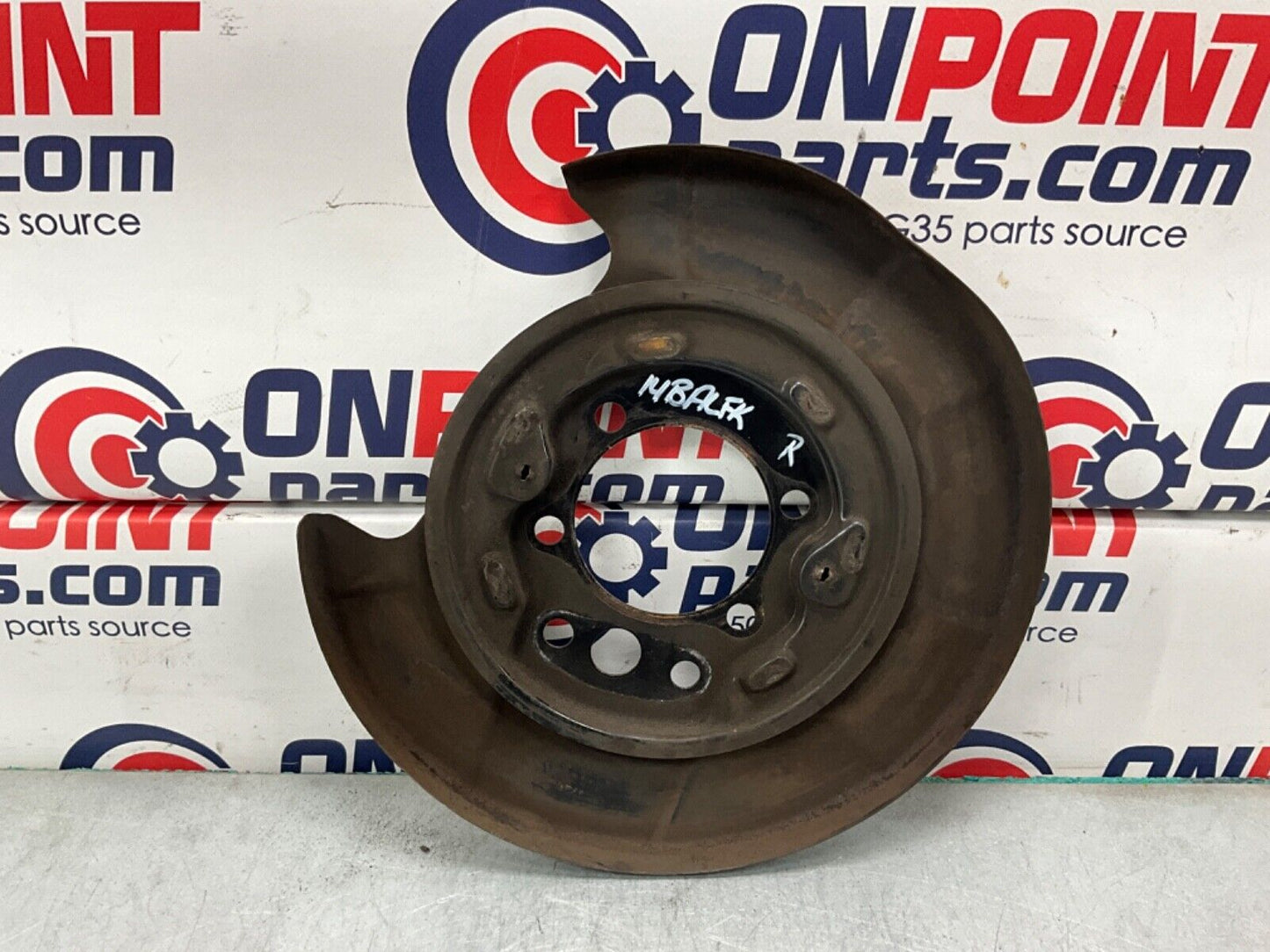 2004 Nissan 350Z Passenger Right Rear Brake Dust Shield Baffle Plate OEM 14BALFK - On Point Parts Inc