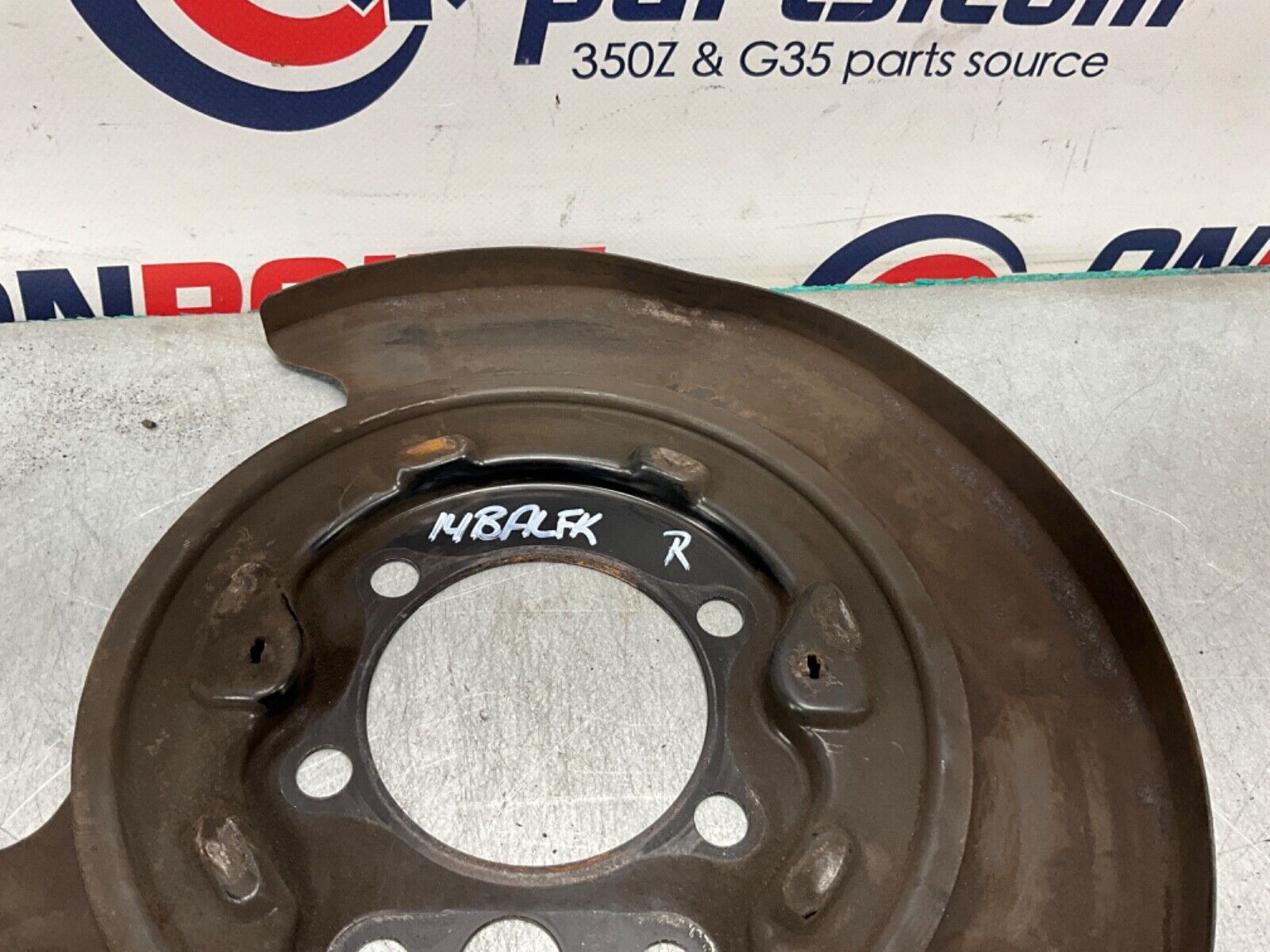 2004 Nissan 350Z Passenger Right Rear Brake Dust Shield Baffle Plate OEM 14BALFK - On Point Parts Inc