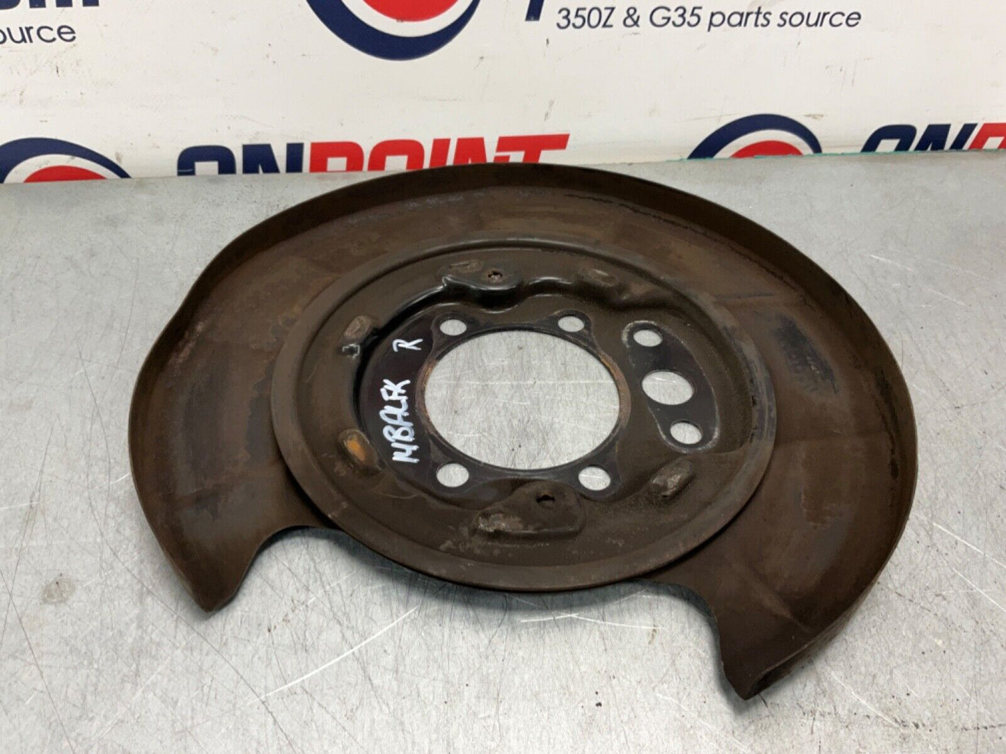 2004 Nissan 350Z Passenger Right Rear Brake Dust Shield Baffle Plate OEM 14BALFK - On Point Parts Inc