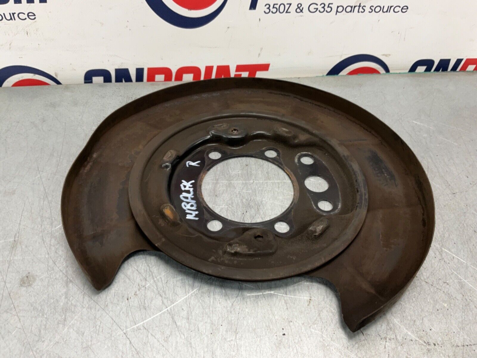 2004 Nissan 350Z Passenger Right Rear Brake Dust Shield Baffle Plate OEM 14BALFK - On Point Parts Inc