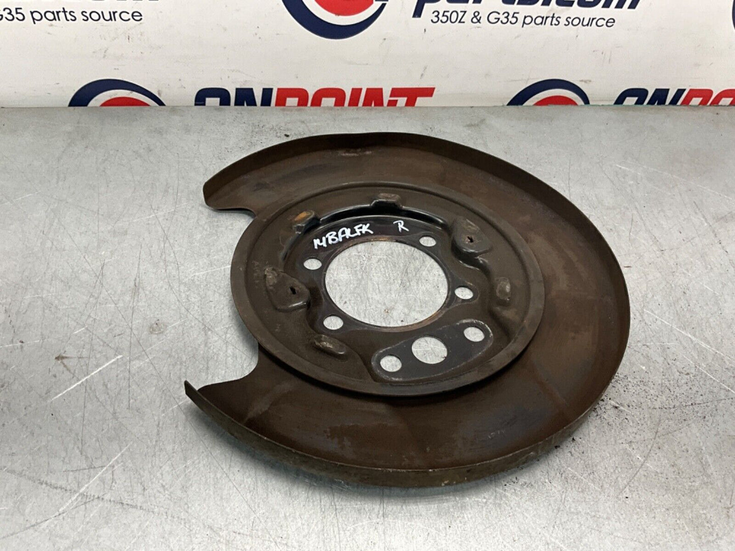 2004 Nissan 350Z Passenger Right Rear Brake Dust Shield Baffle Plate OEM 14BALFK - On Point Parts Inc