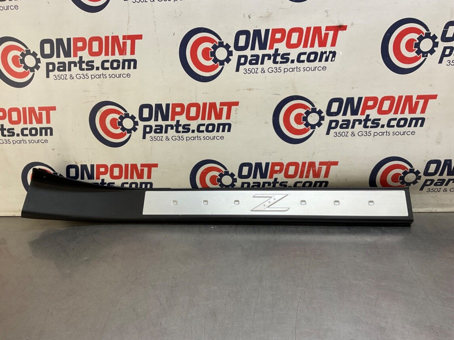 2004 Nissan Z33 350Z Passenger Right Door Threshold Kickplate Trim  OEM 14BALF7 - On Point Parts Inc