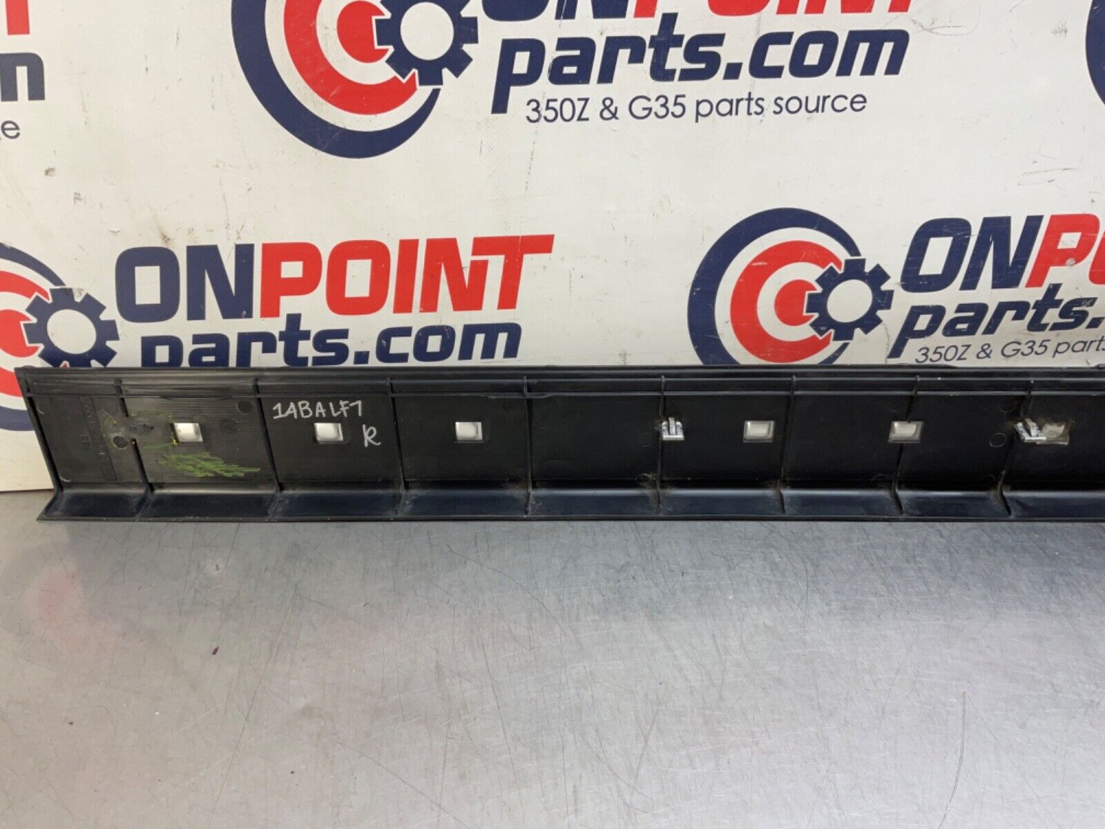 2004 Nissan Z33 350Z Passenger Right Door Threshold Kickplate Trim  OEM 14BALF7 - On Point Parts Inc