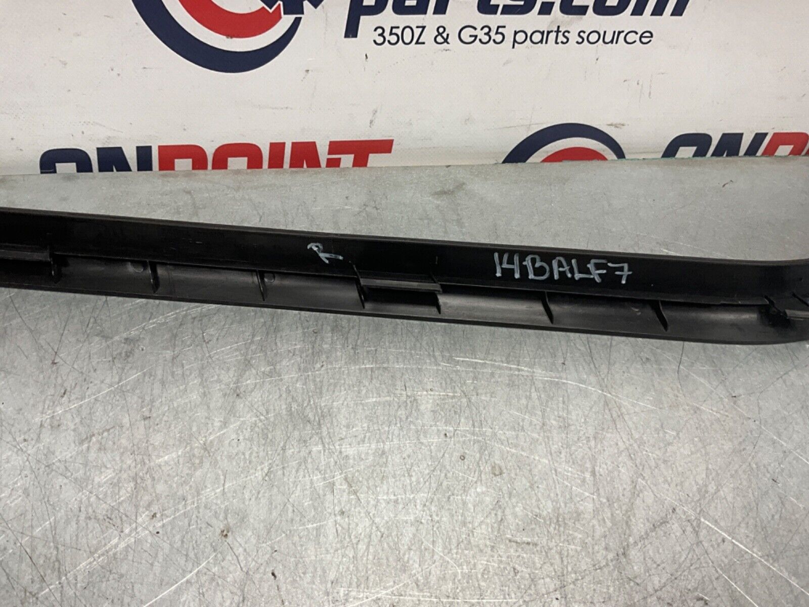 2004 Nissan Z33 350Z Passenger Right Door Threshold Sill Trim 769B4 OEM 14BALF7 - On Point Parts Inc