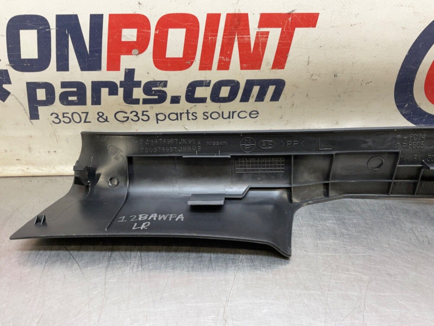 2009Infiniti V36 G37 Driver Left Rear Door Threshold Sill Trim 769B7 OEM 12BAWFA - On Point Parts Inc
